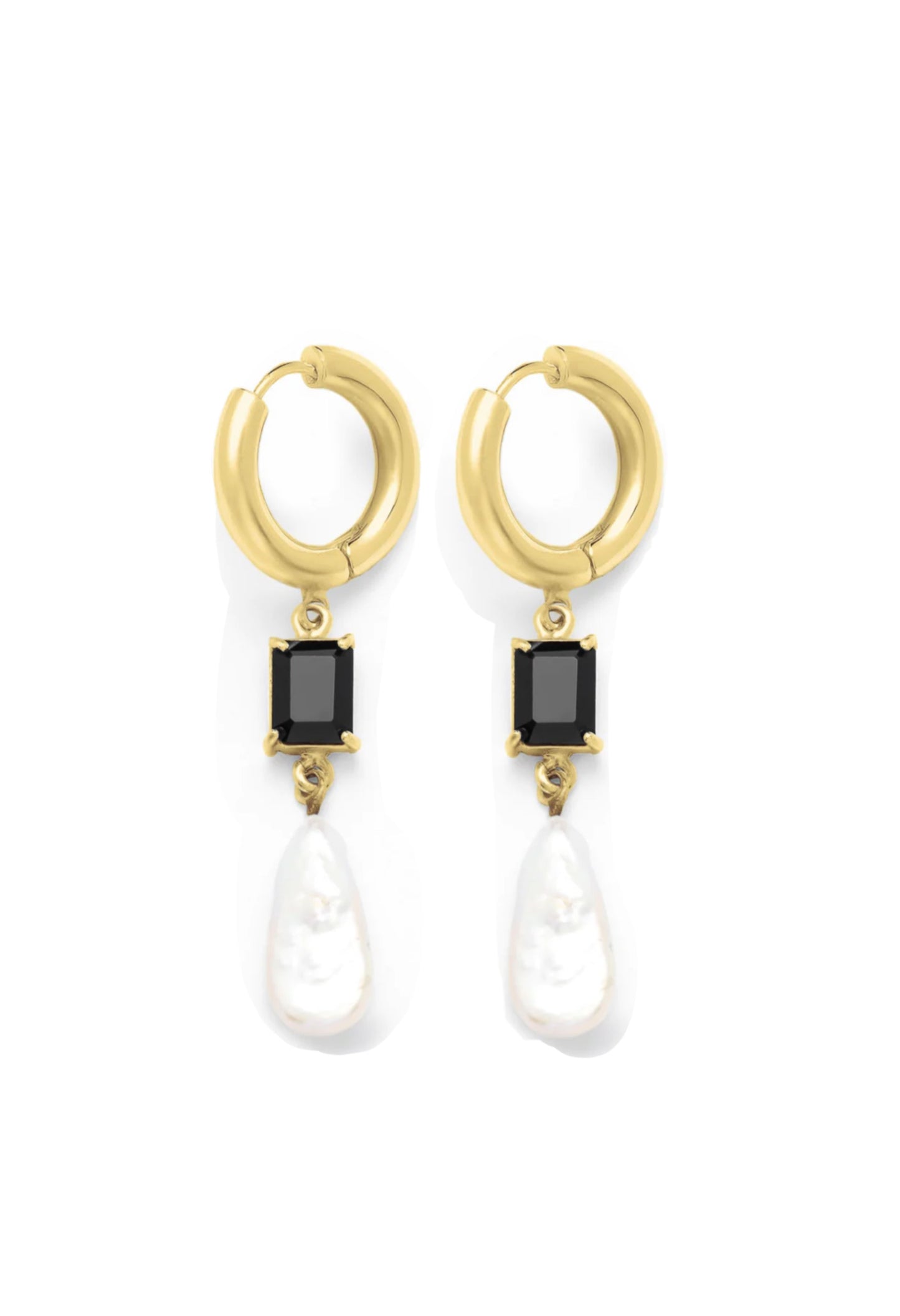 ONIX & PEARL LOA HOOP