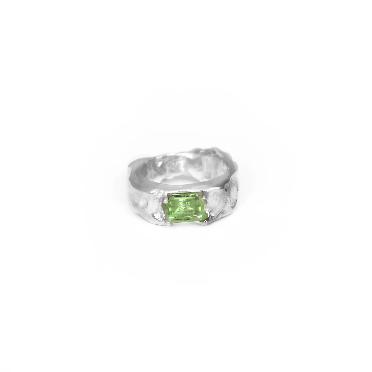 PERIDOT SQUARE FUSION RING