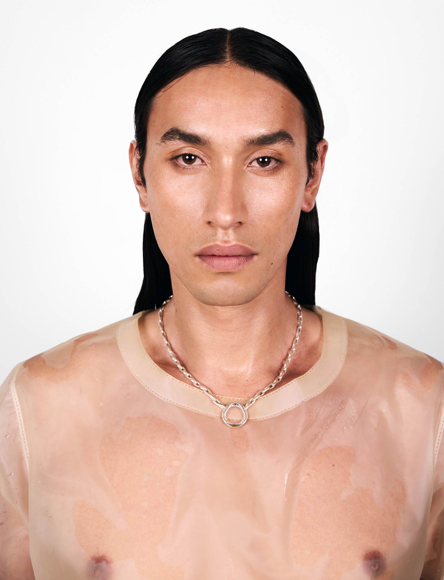 WAVE TRIANGLE PERIDOT NECKLACE