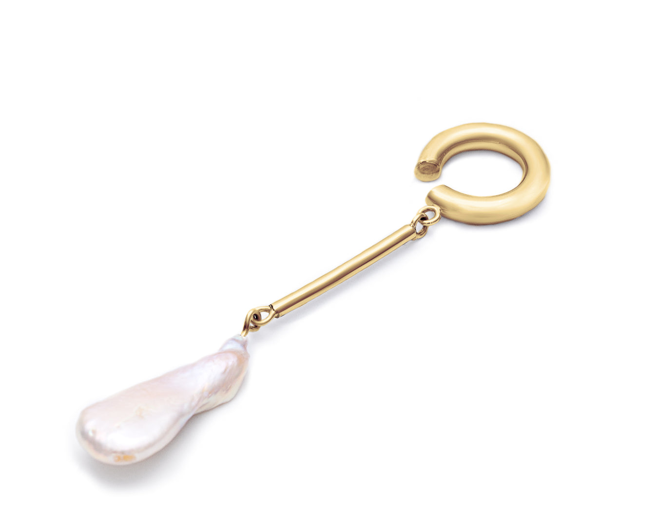 CHARLOTTE EAR-CUFF BAR & BAROQUE PEARL