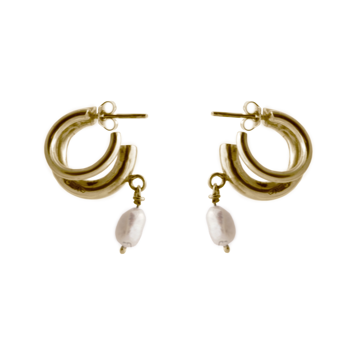 CHARLOTTE DOUBLE EARRING & PEARL