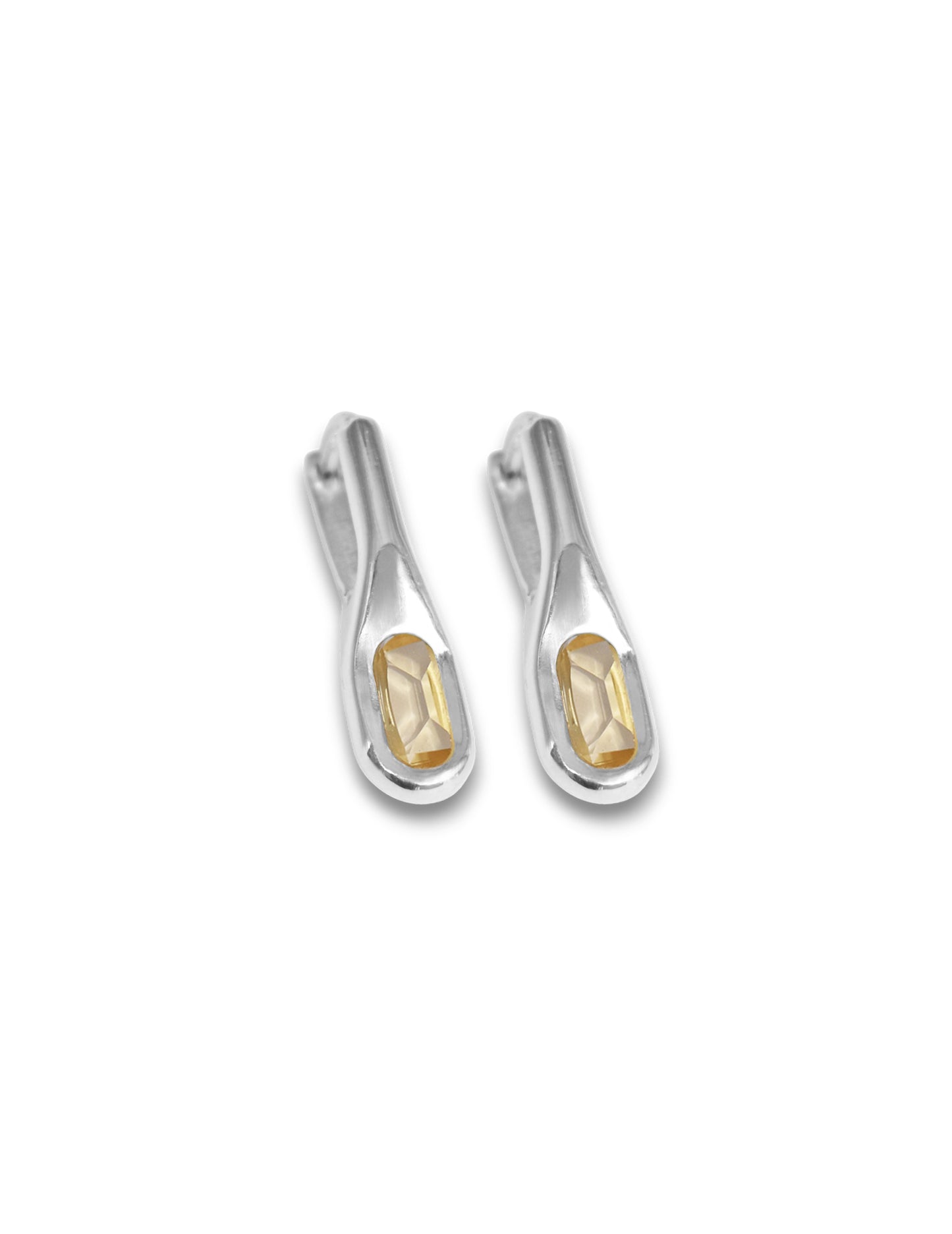 ONE WAVE CITRINE EARRING