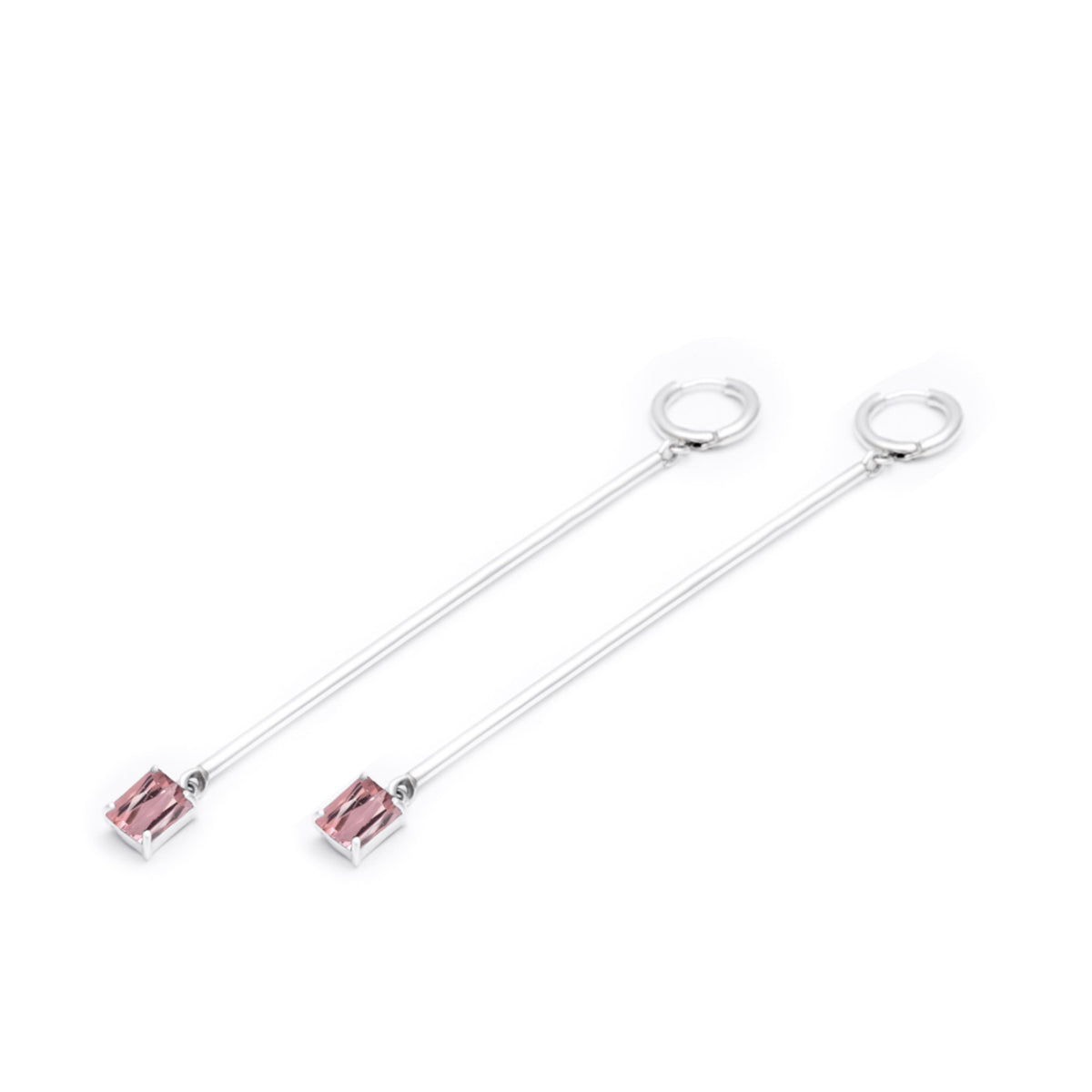 Gold Hoop With Bar In The Middle Circle Medium Gold T-Bar Earrings