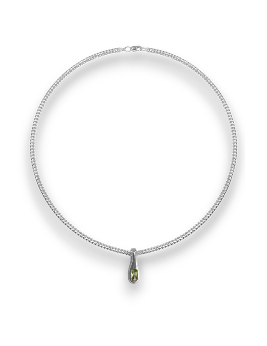 CHARM WAVE PERIDOT NECKLACE