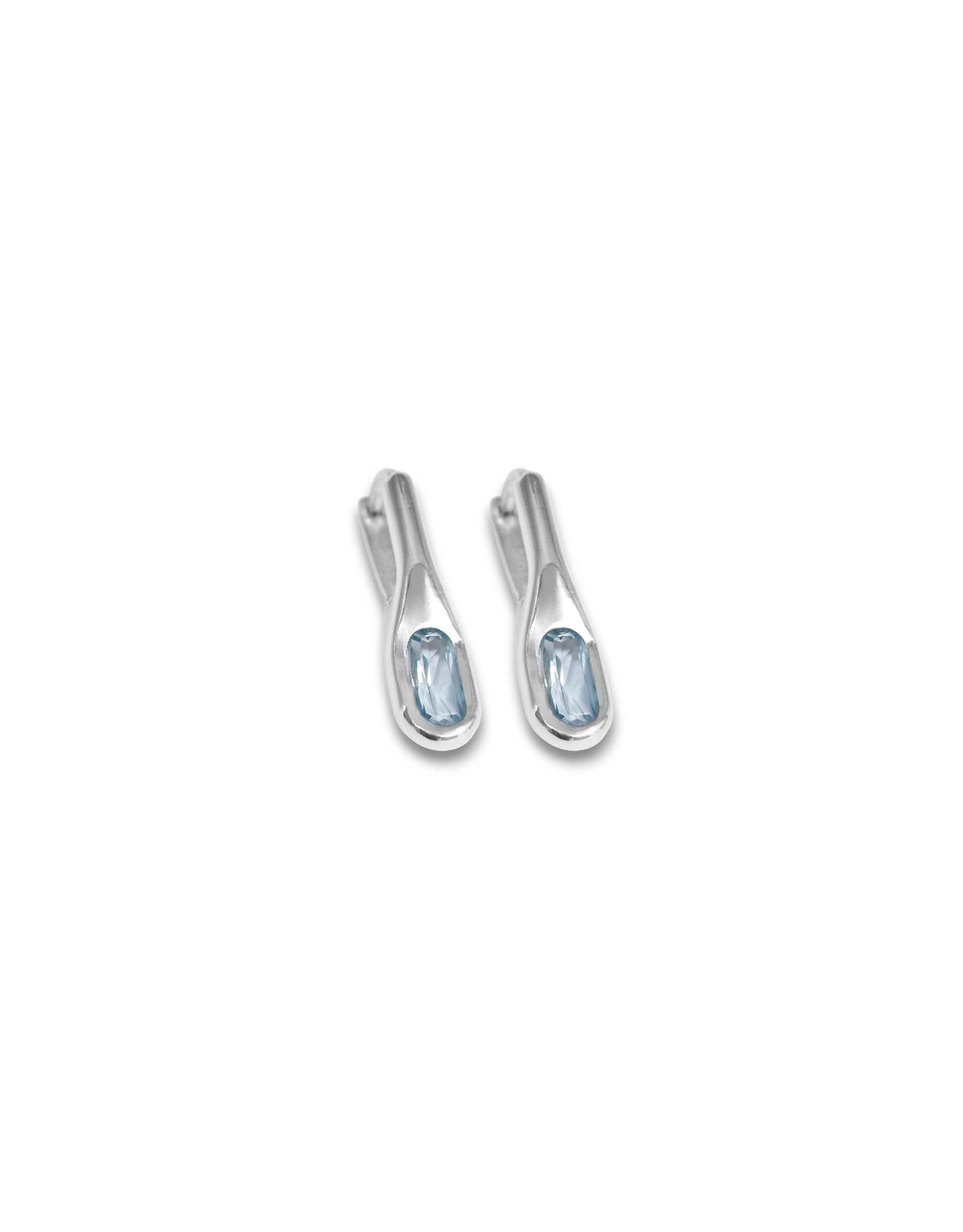 ONE WAVE TOPAZ EARRING