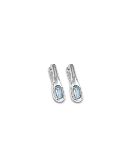 ONE WAVE TOPAZ EARRING
