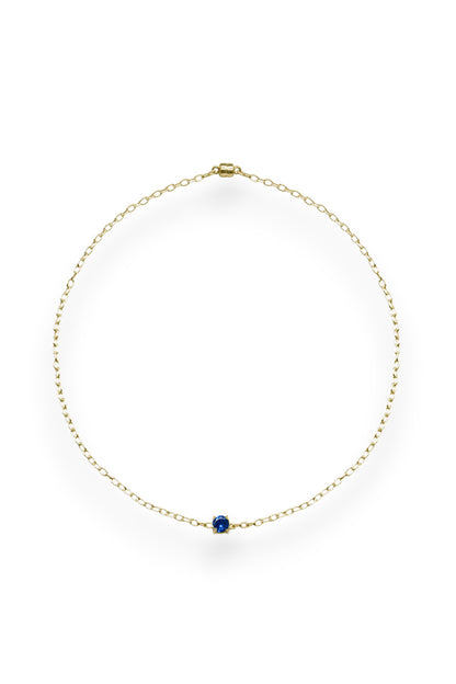 SAPPHIRE CHARM NECKLACE