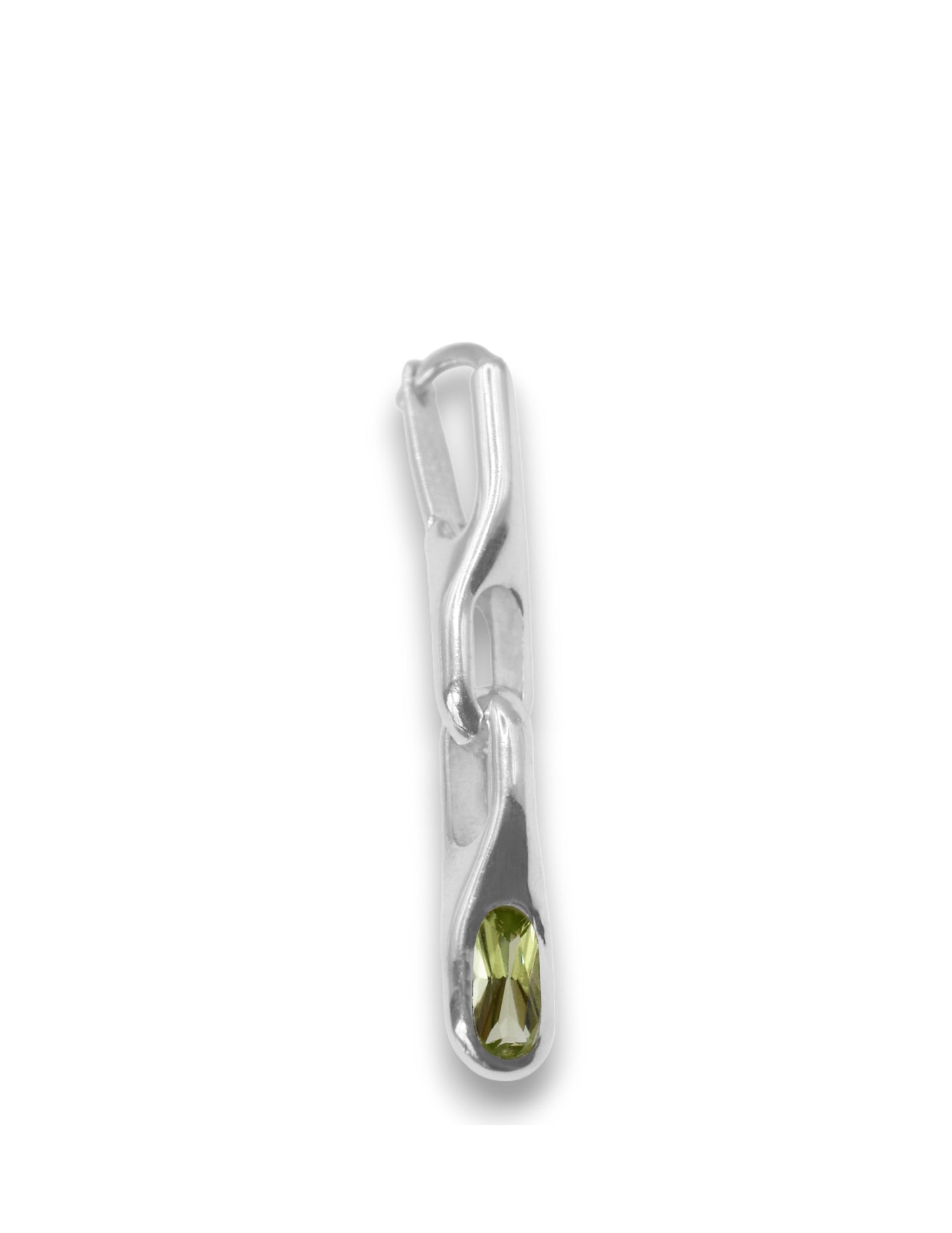 WAVE DUO PERIDOT EARRING