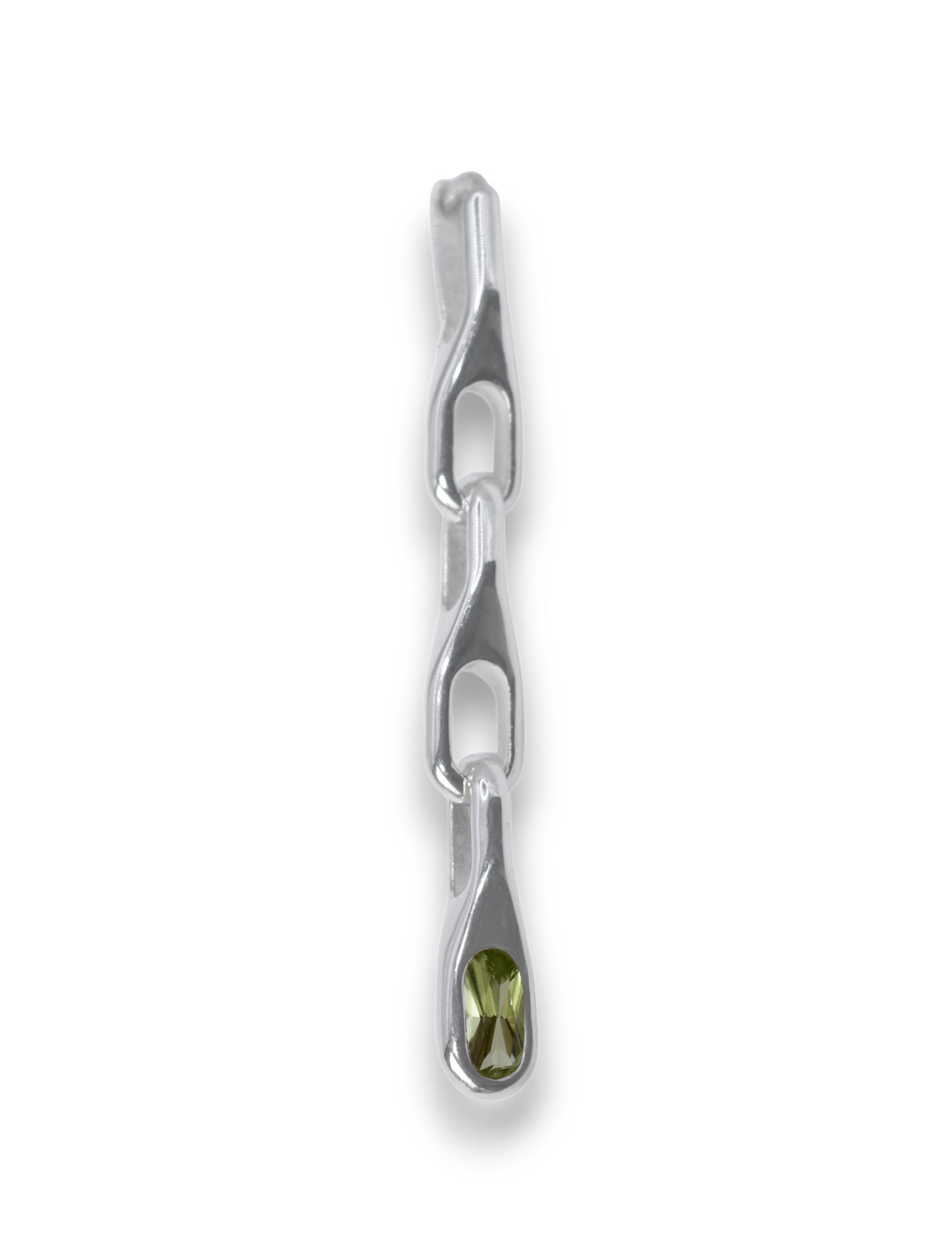 WAVE TRIO PERIDOT EARRING