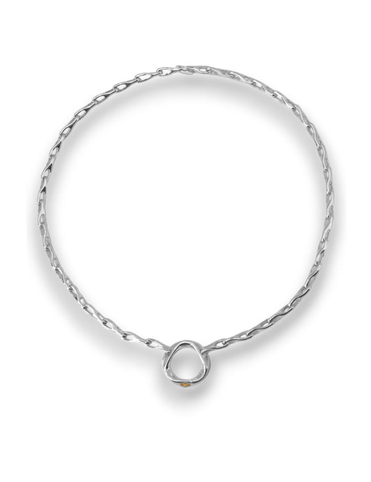 WAVE TRIANGLE CITRINE NECKLACE