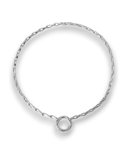 WAVE TRIANGLE PERIDOT NECKLACE