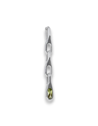 WAVE TRIO PERIDOT EARRING