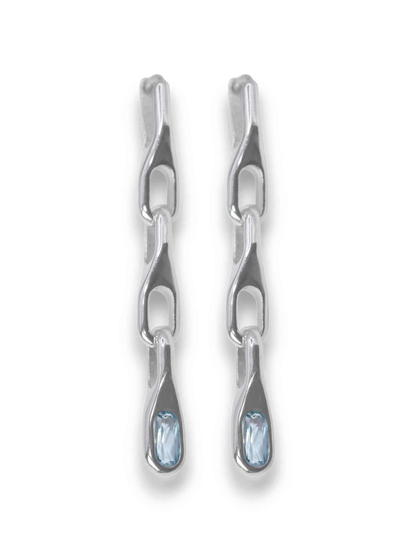 WAVE TRIO TOPAZ EARRING
