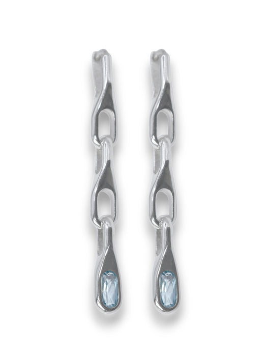 WAVE TRIO TOPAZ EARRING