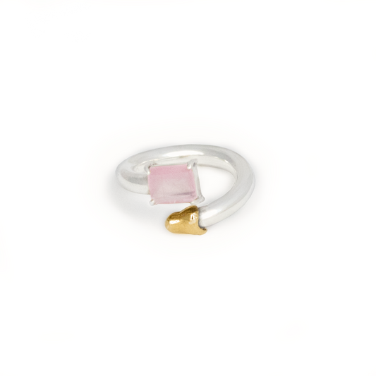 MELTED & PINK QUARTZ RING