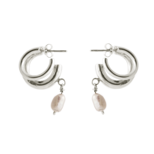 CHARLOTTE DOUBLE EARRING & PEARL